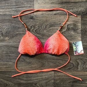 Roxy Peach Bikini Top